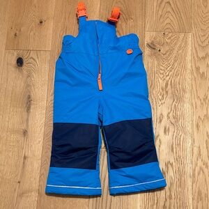 Hanna Andersson Blue and Orange Kids Snow Overall 3T